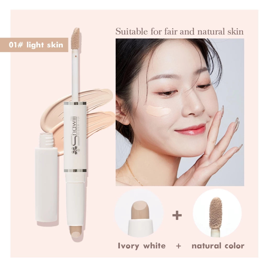Shawill 2 Color Concealer Stick Highlight Contour Waterproof Long-lasting Flawless Face Makeup S5017