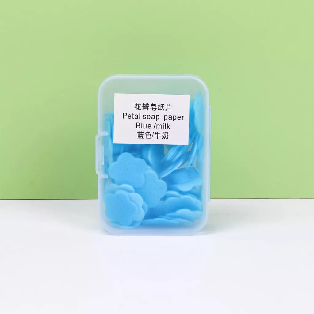 100 sheets Disposable Soap Paper Travel Soap Paper Washing Hand Bath Clean Scented Slice Sheets