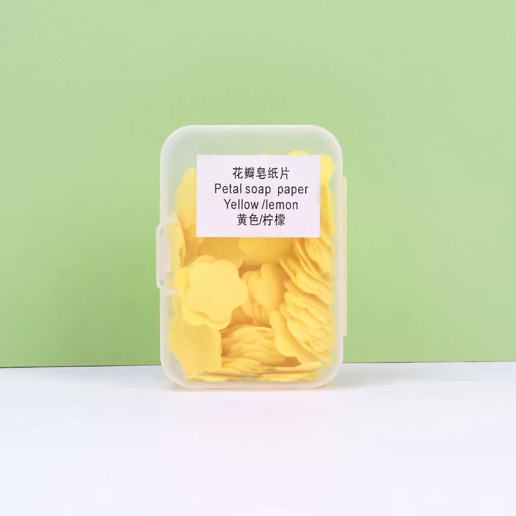 100 sheets Disposable Soap Paper Travel Soap Paper Washing Hand Bath Clean Scented Slice Sheets
