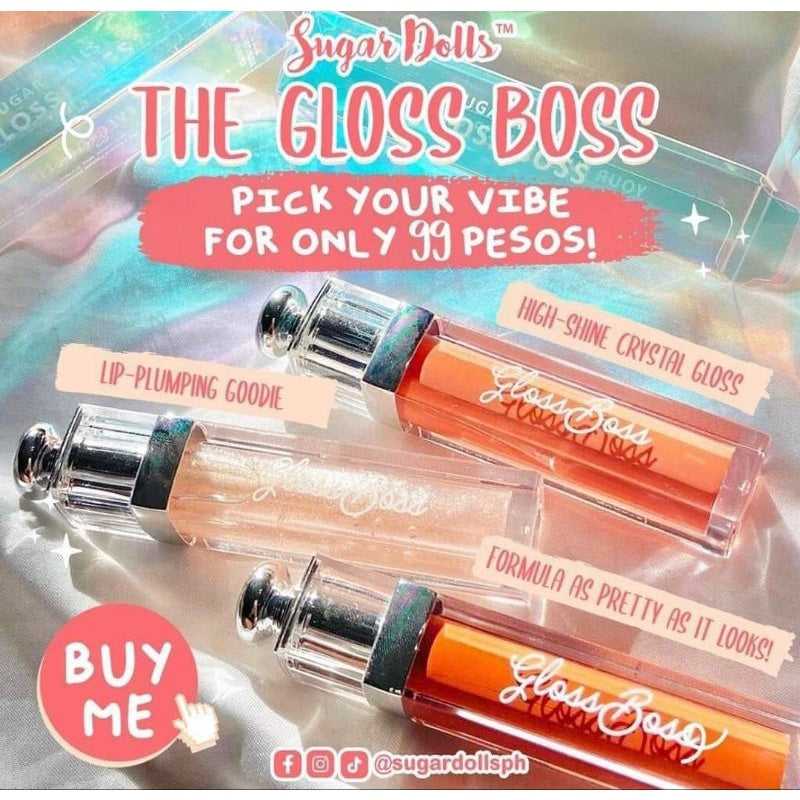 Sugar Dolls Gloss Boss Lip Gloss ❤ Lip Plumper ❤ Lip Moisturizer (5ml)