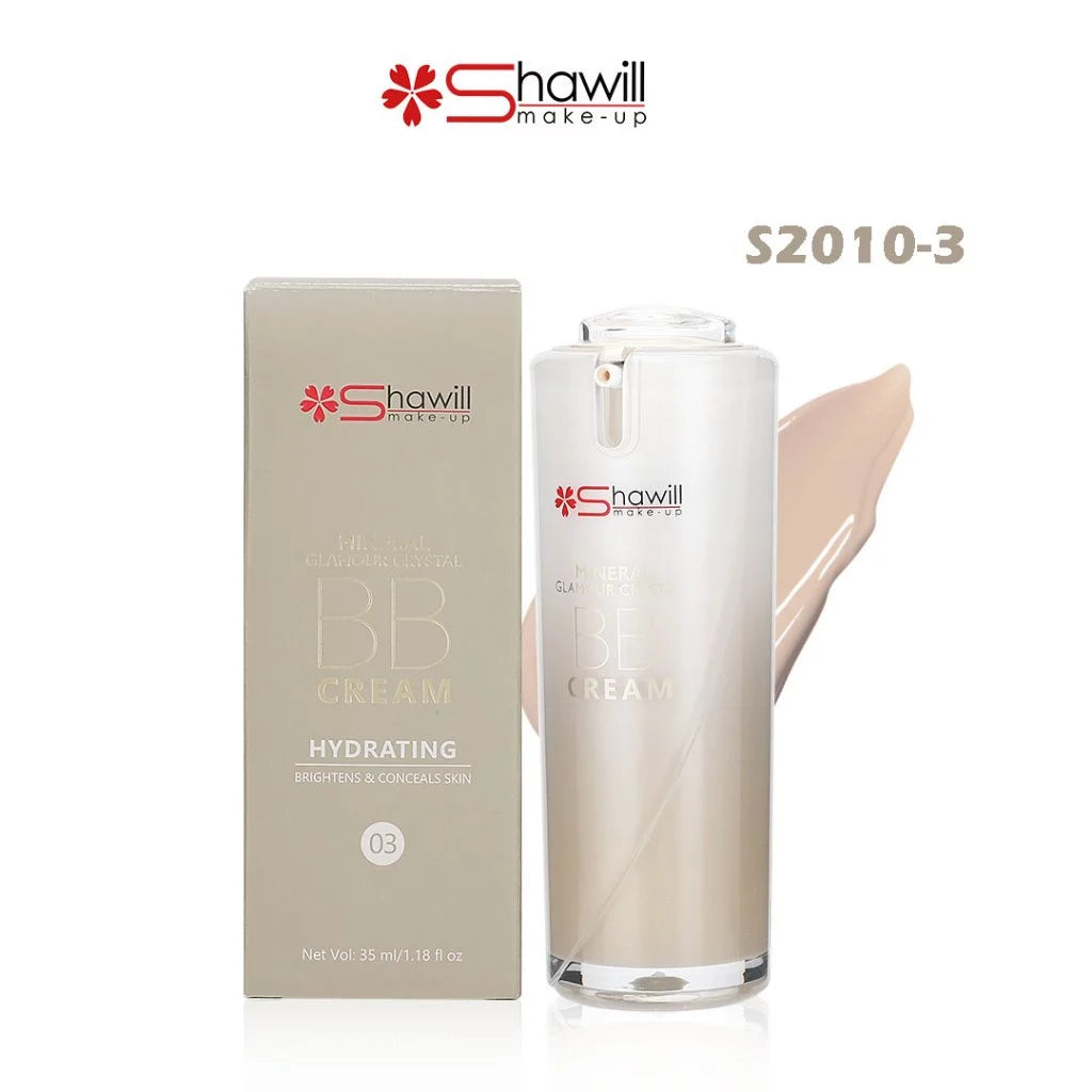 Shawill Face Foundation Mineral BB Cream with SPF 30 PA++ Hydrating Liquid BB Cream Waterproof S2010