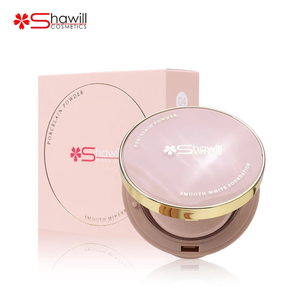 Shawill Foundation Powder Oil Control Setting Powder Easy to Carry Compact Face Powder Makeup S2014