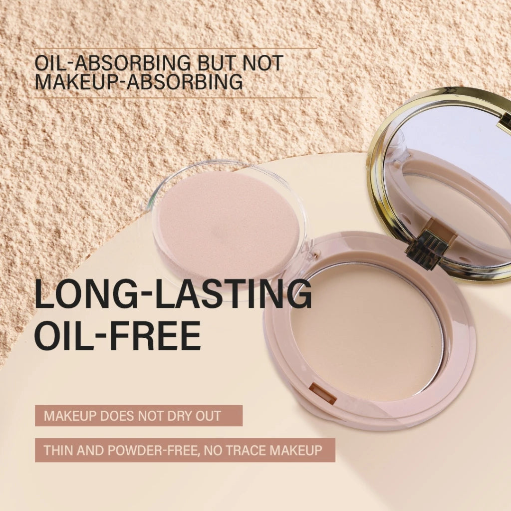 Shawill Foundation Powder Oil Control Setting Powder Easy to Carry Compact Face Powder Makeup S2014