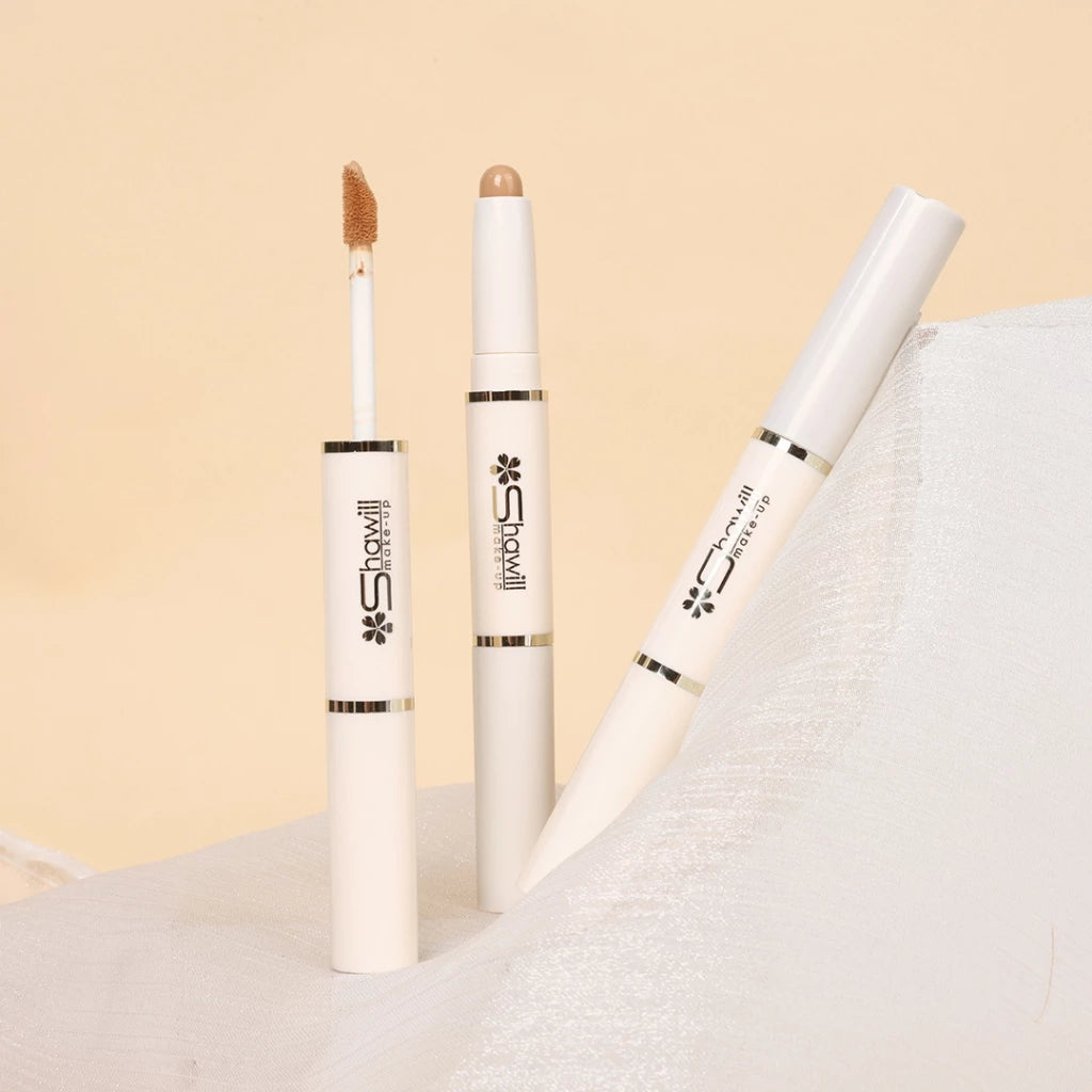 Shawill 2 Color Concealer Stick Highlight Contour Waterproof Long-lasting Flawless Face Makeup S5017
