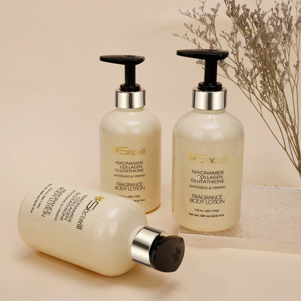 Shawill Rose Fragrance Glutathione Niacinamide Body Lotion Whitens Moisturize 500ML S8014