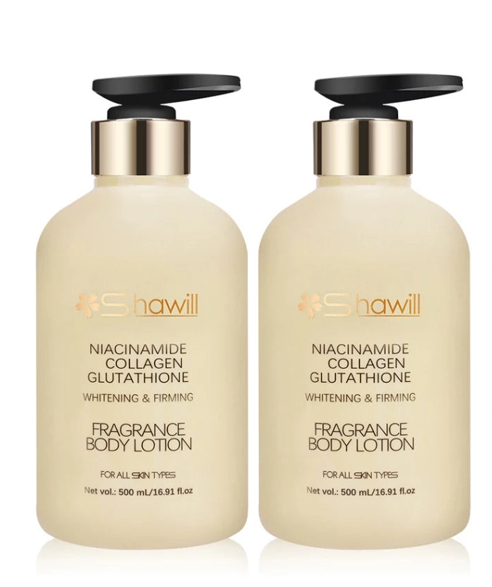 Shawill Rose Fragrance Glutathione Niacinamide Body Lotion Whitens Moisturize 500ML S8014