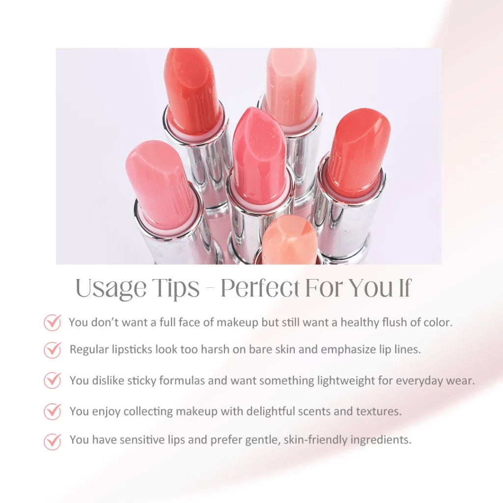 Shawill Colored Lip Balm Lipstick Moisturizes Lip for Dry lips Long lasting Hydrating S2057